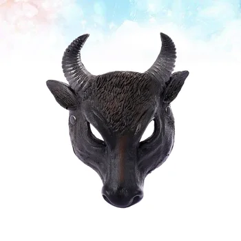 Искусственная маска на голову быка, имитирующая маску животного, 3D модель, принадлежности для косплея, вечеринки
