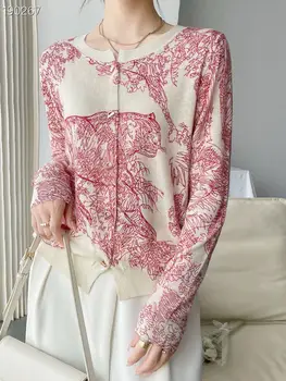 yu0906 Модные женские свитера 2023 для подиума, роскошная женская одежда в европейском стиле для вечеринок