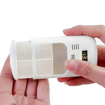 Дозатор для таблеток Смарт-коробка для лекарств с ЖК-дисплеем 0,7 дюйма, двухслотовая коробка для таблеток с сигнализацией и прозрачной карточкой с ЖК-дисплеем 0,7 дюйма
