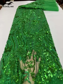 Madison-Африканский бисер ручной работы, кружевная ткань, расшитая пайетками, Свадебное платье, высокое качество, Франция, Роскошь, 2023
