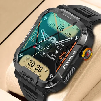 Военные смарт-часы для мужчин 2023, новые 1,85-дюймовые умные часы с Bluetooth-вызовом для Android IOS, водонепроницаемые Спортивные часы Ip68