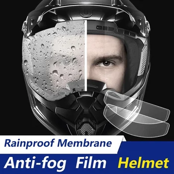 Универсальный мотоциклетный шлем с противотуманной пленкой и непромокаемой пленкой, Прочное нанопокрытие, наклейка на пленку, Аксессуары для шлема