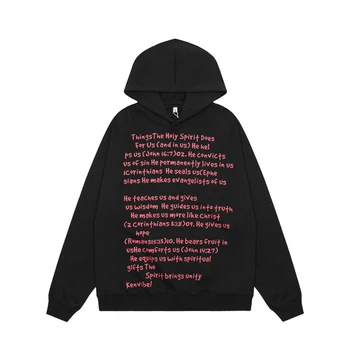 Толстовка в стиле хип-хоп Harajuku 2023, толстовка с принтом на английском языке, уличная одежда Оверсайз, осенне-зимний пуловер Унисекс
